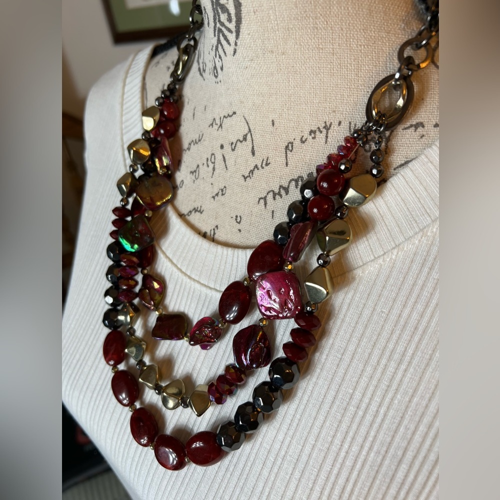Multi Layer Statement Necklace.